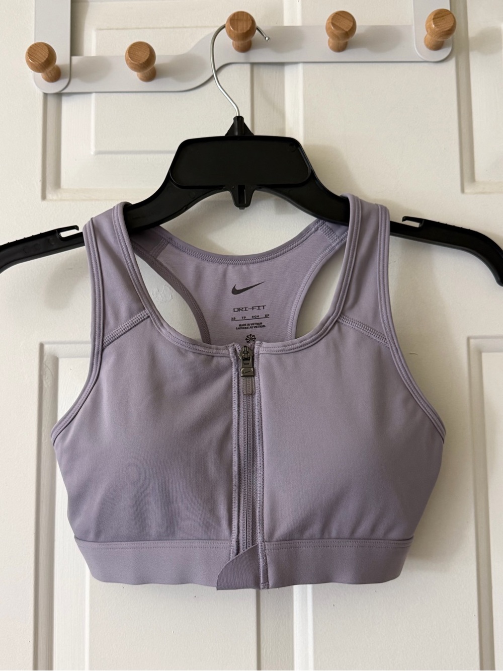 Nike Dri-FIT Front-Zip Sports Bra - Lavender